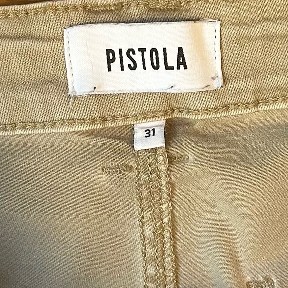 Pistola High Rise Pocket Front Khaki Tan Flare Jeans Size 31 - Picture 6 of 6